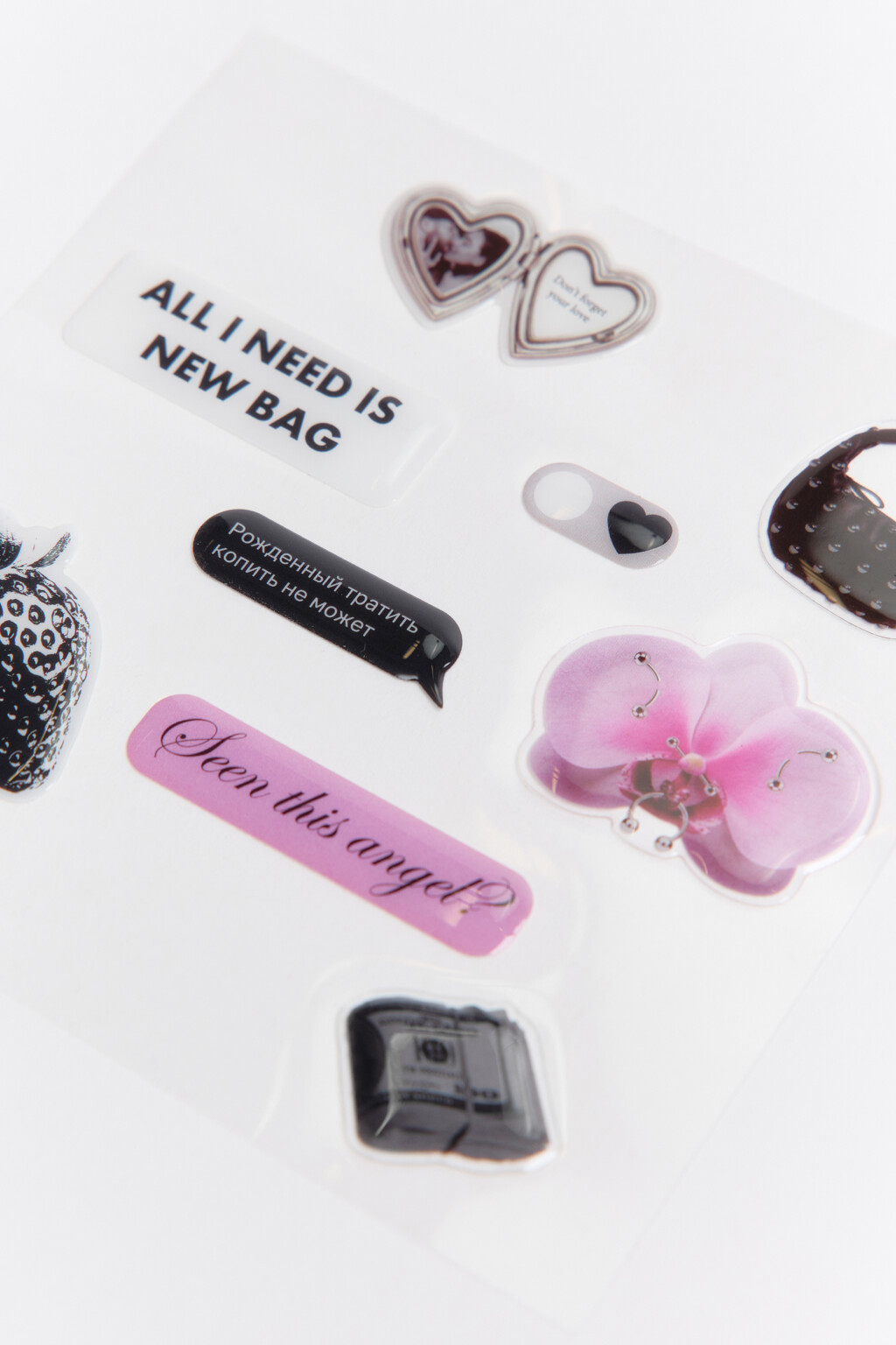 Набор стикеров объемных - цвет черный - 2