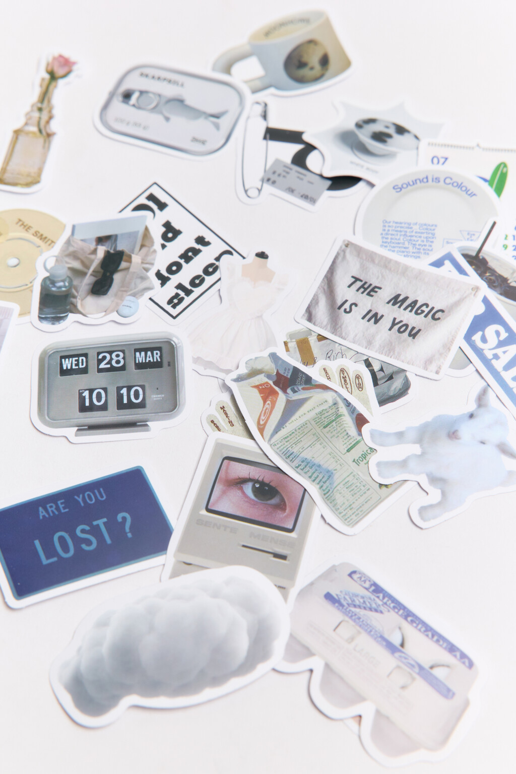 Набор наклеек - цвет белый - 2