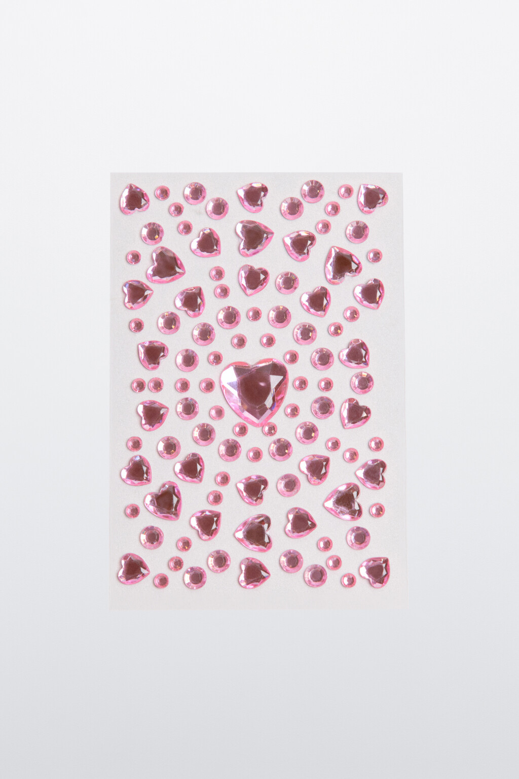 Набор наклеек-страз для тела - цвет розовый - 1
