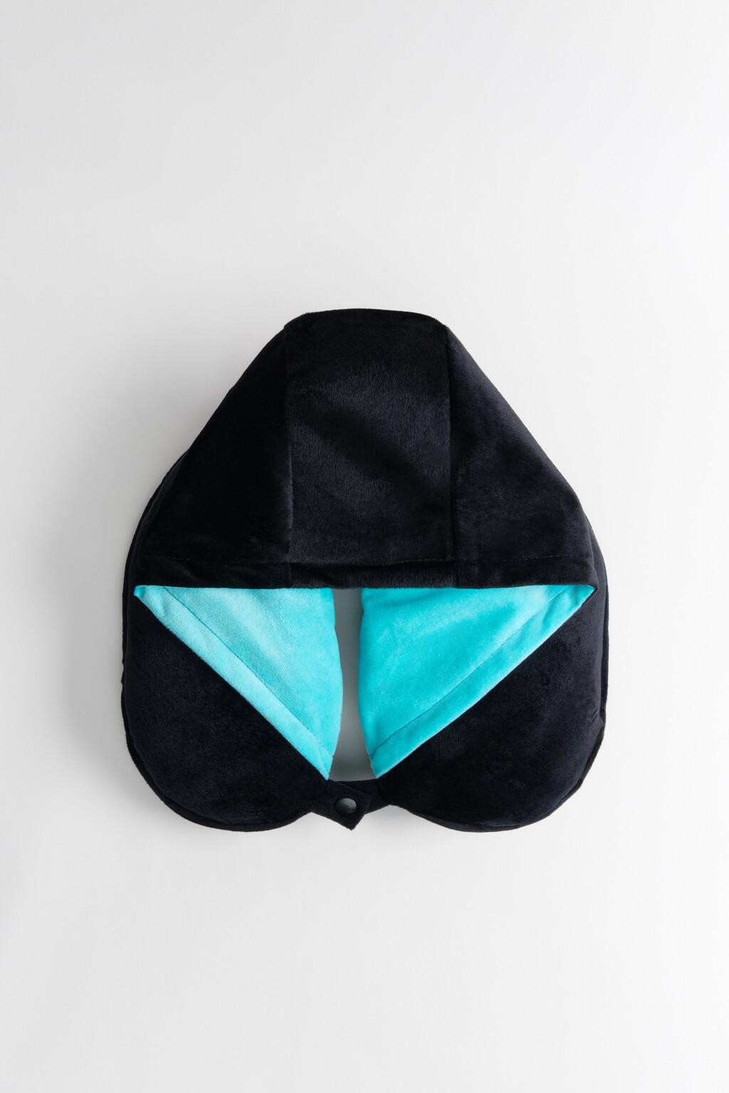 Подушка для шеи с капюшоном - цвет голубой - 2