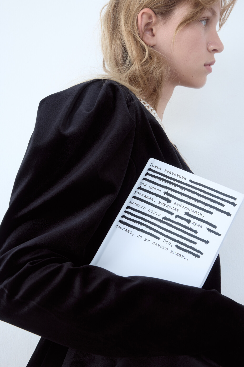 Блокнот с принтом-надписью - цвет белый - 1