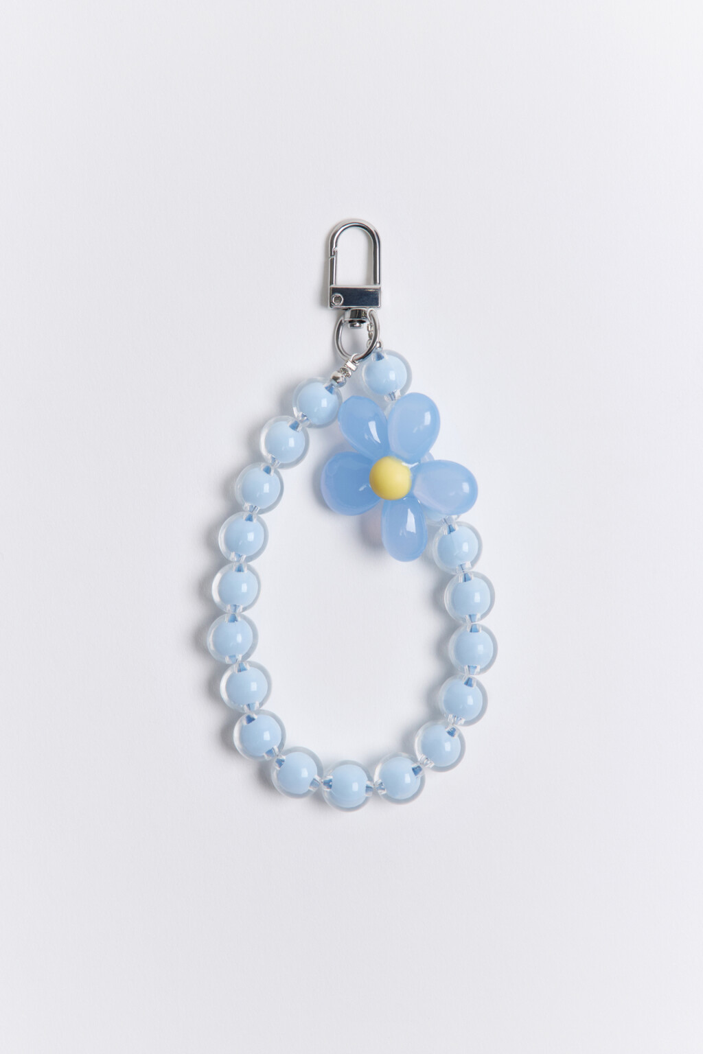 Брелок-обвес с цветком - цвет серый - 1