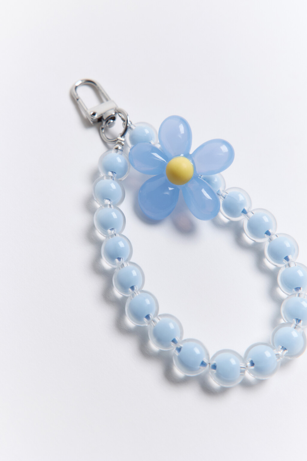 Брелок-обвес с цветком - цвет серый - 2