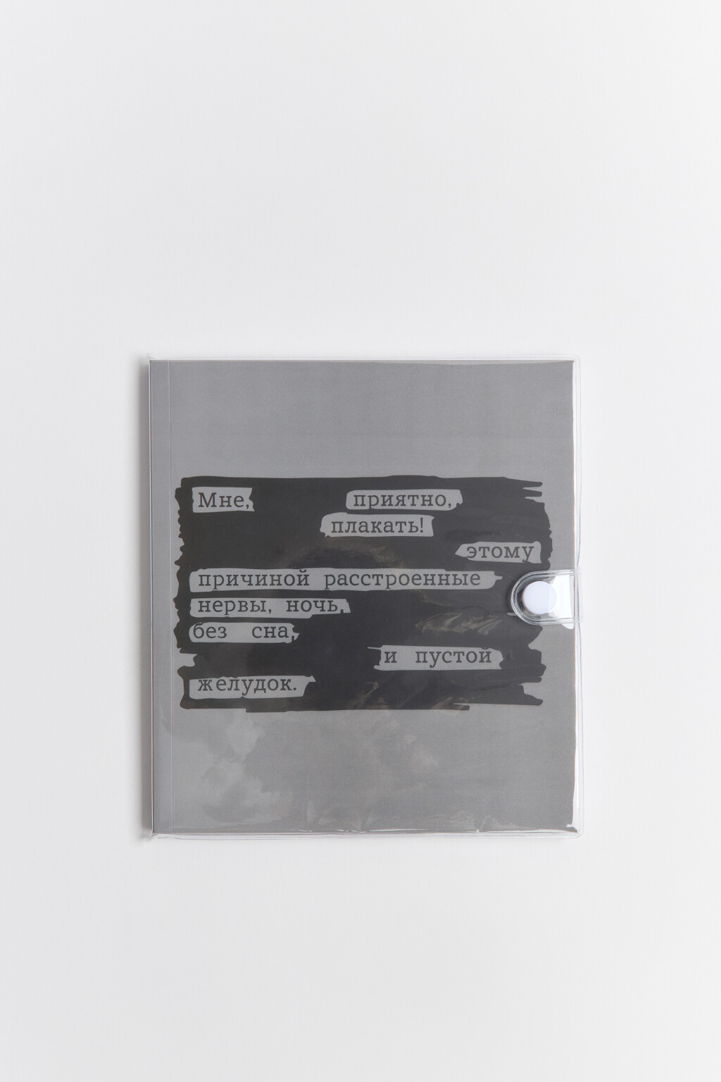 Блокнот с принтом-надписью - цвет черный - 2