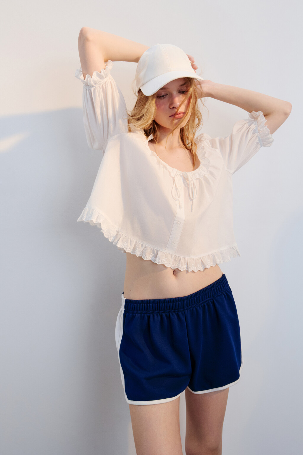 Бейсболка хлопковая базовая - цвет молочный - 2