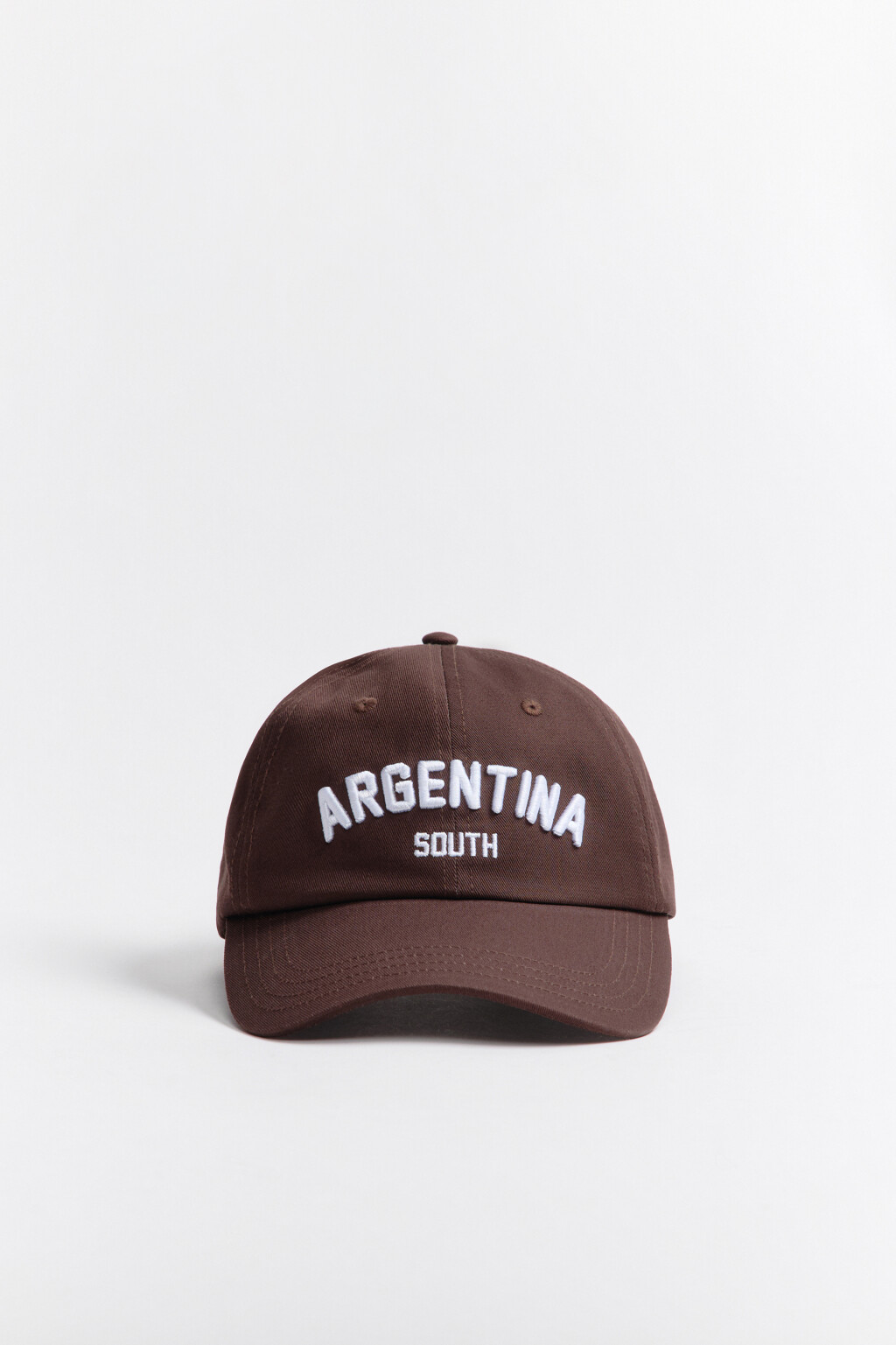 Бейсболка хлопковая с вышивкой - цвет коричневый - 3