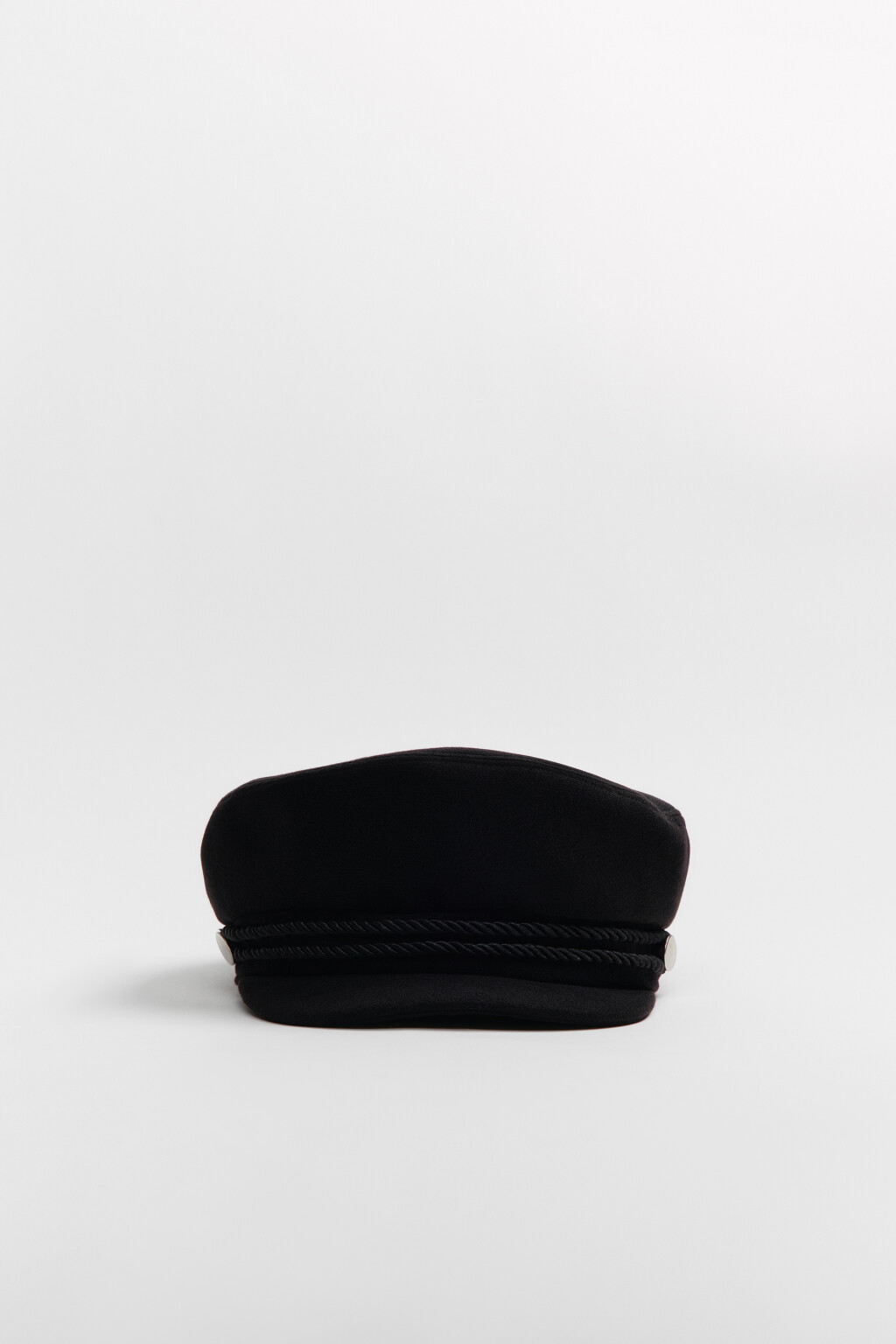 Кепи с декором из корда - цвет черный - 1