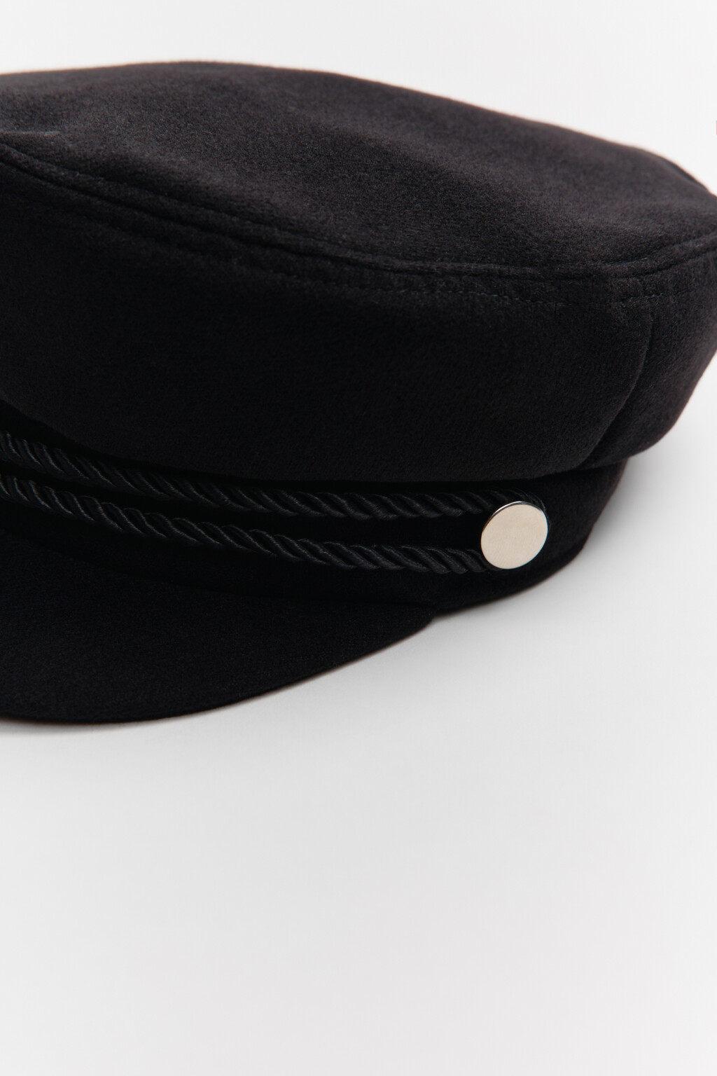 Кепи с декором из корда - цвет черный - 3