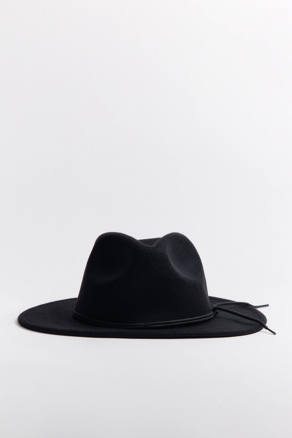 Шляпа-федора фетровая - цвет черный - 1