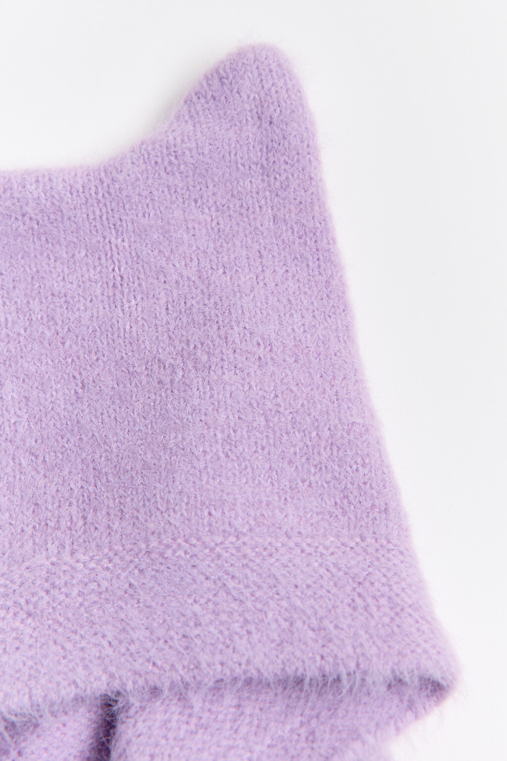 Шапка-чепчик с ушками и завязками - цвет сиреневый - 4