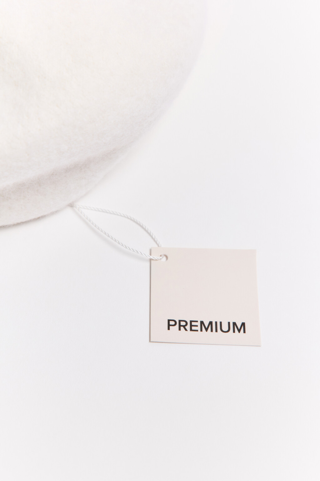 Берет круглый шерстяной - цвет молочный - 5