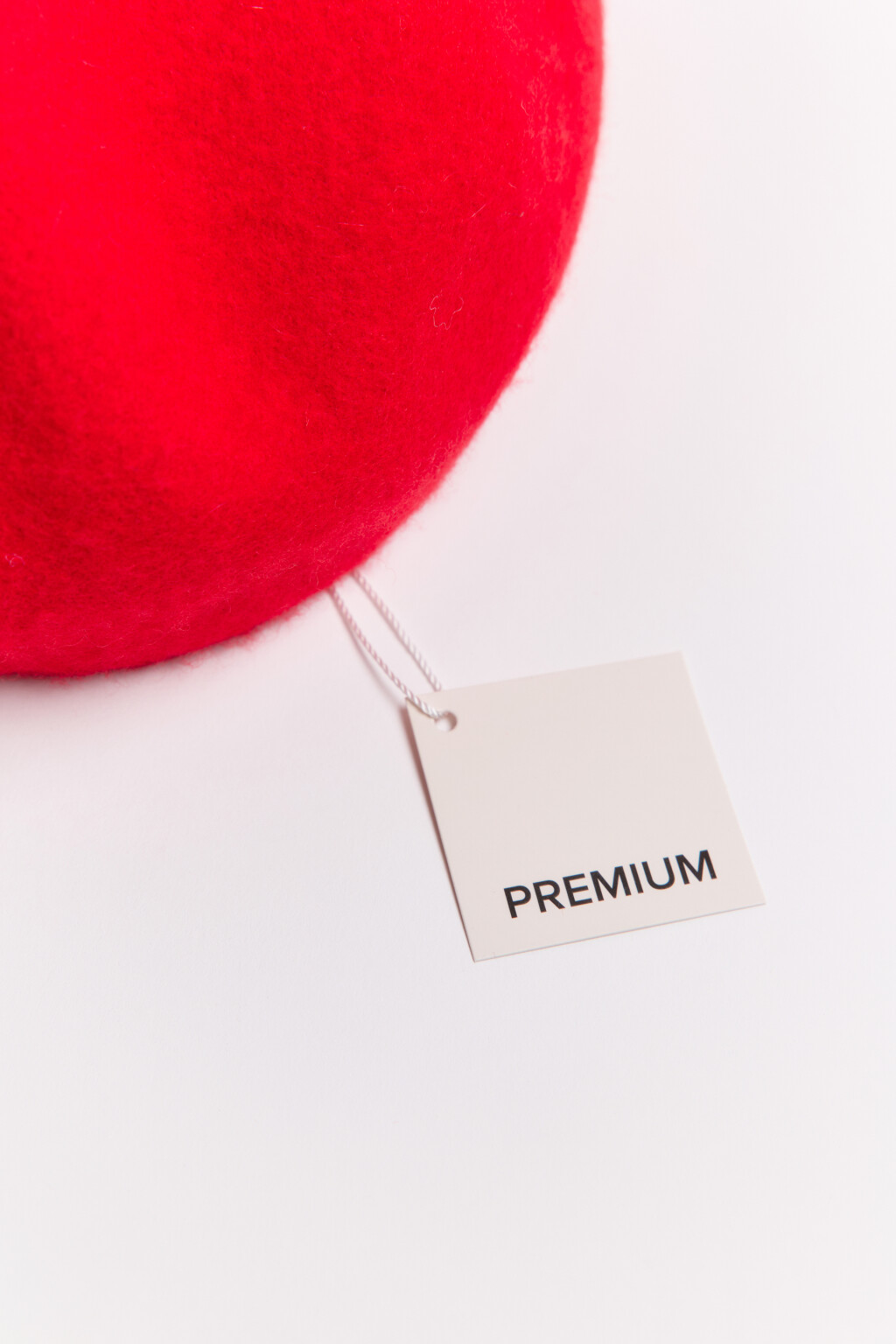 Берет круглый шерстяной - цвет красный - 4