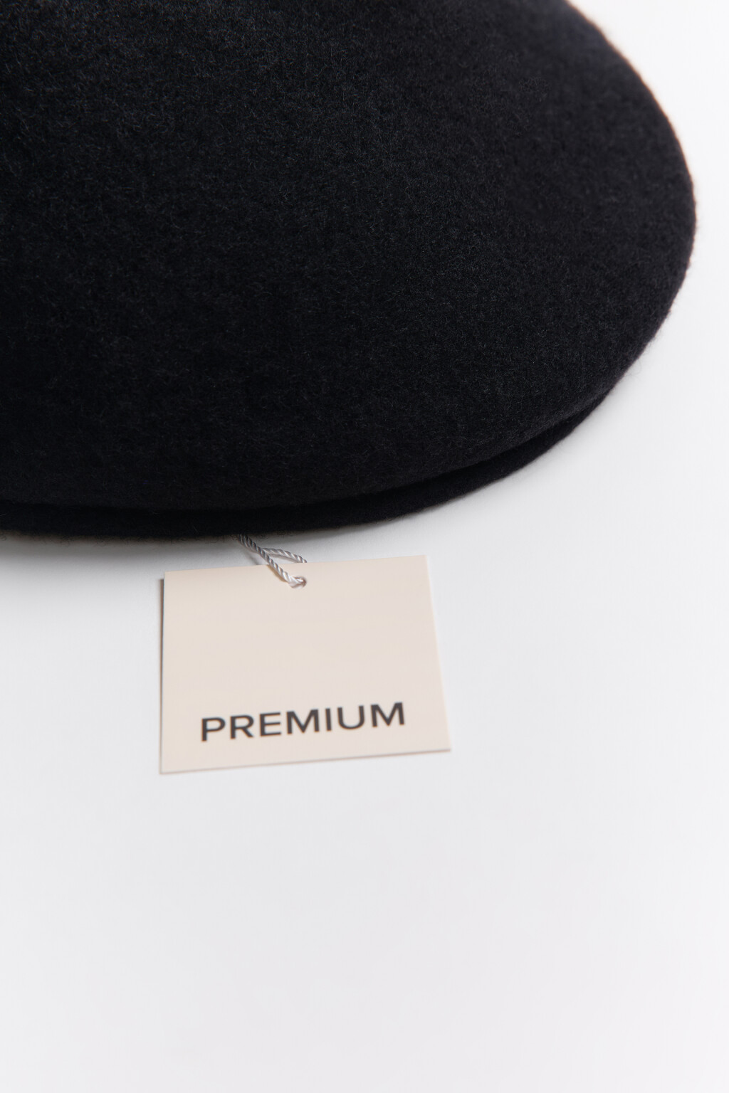 Берет-кепи из натуральной шерсти - цвет черный - 3