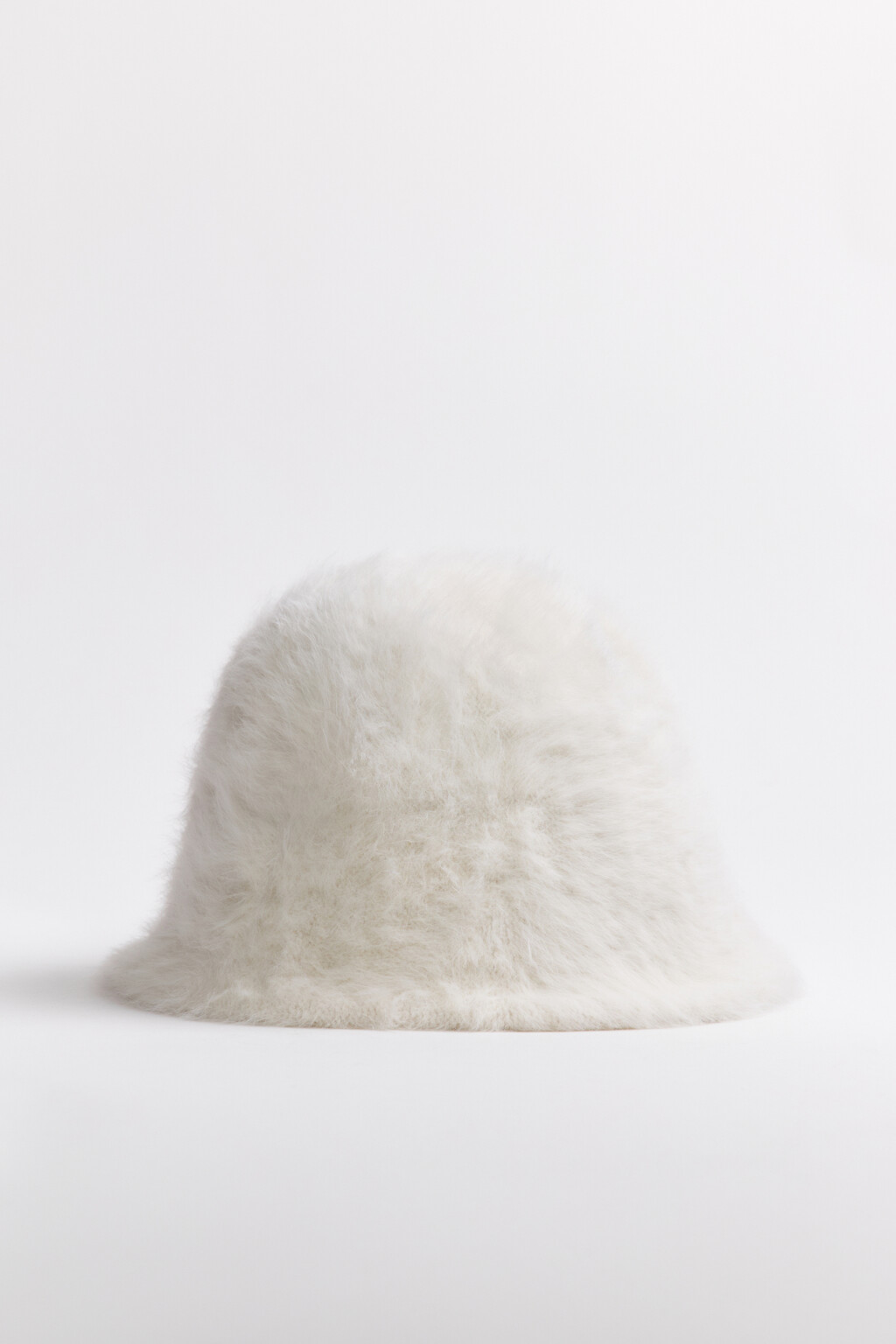 Панама пушистая с шерстью - цвет молочный - 3