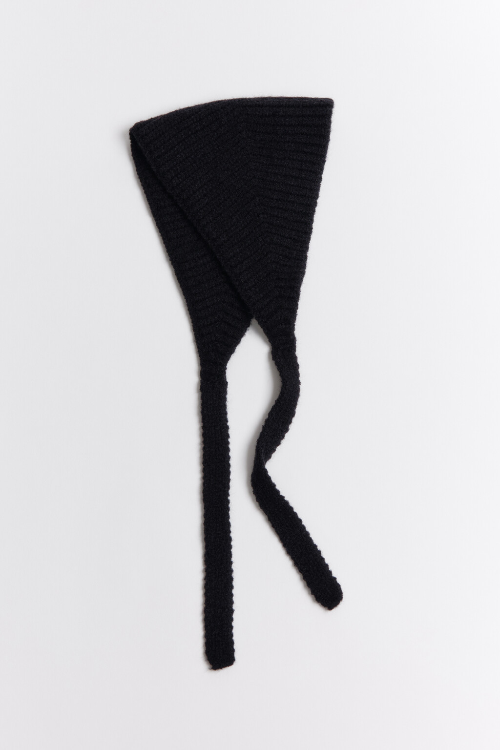 Косынка вязаная с завязками - цвет черный - 1