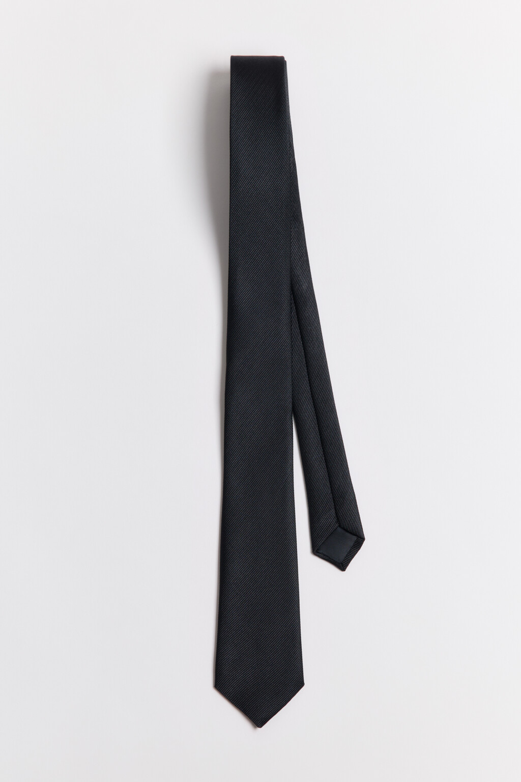 Галстук атласный классический - цвет черный - 3