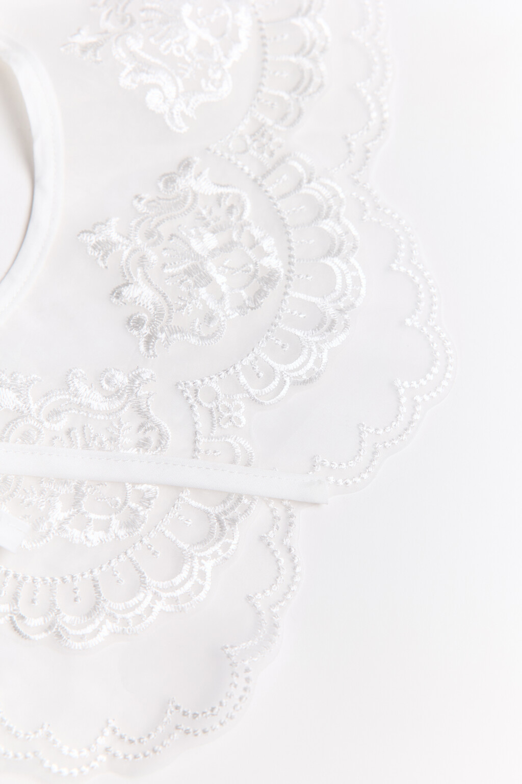 Воротник на завязках с кружевом - цвет бежевый - 4