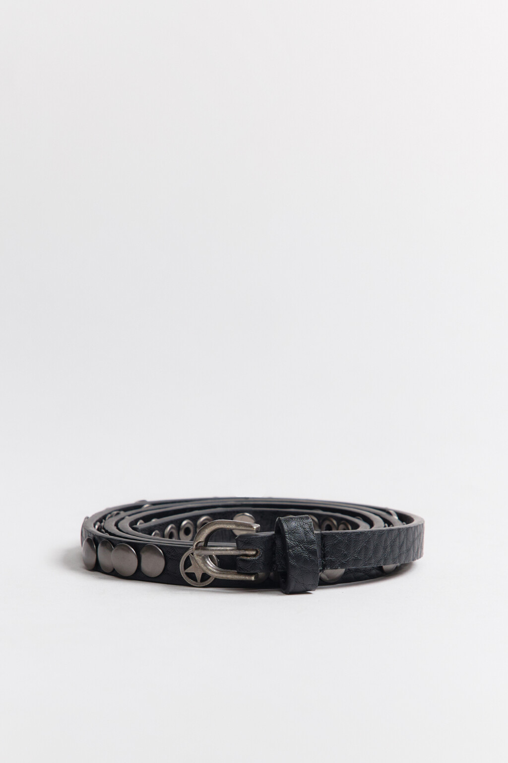 Ремень с металлическим декором - цвет черный - 4