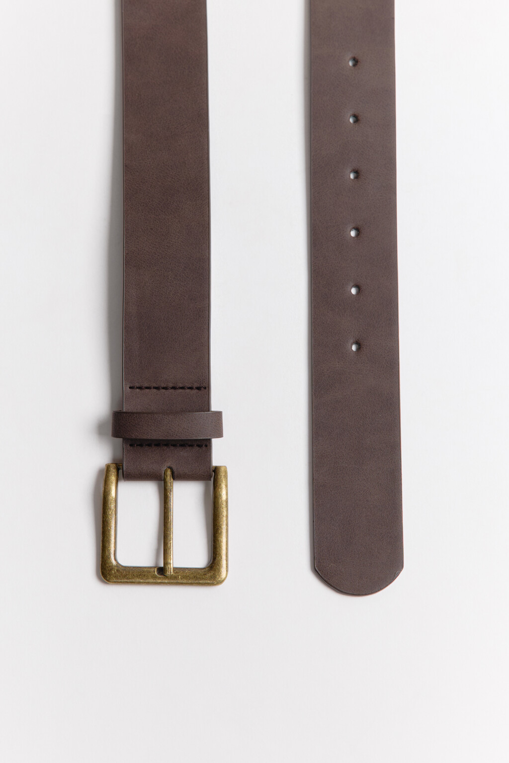 Ремень широкий с квадратной пряжкой - цвет коричневый - 3