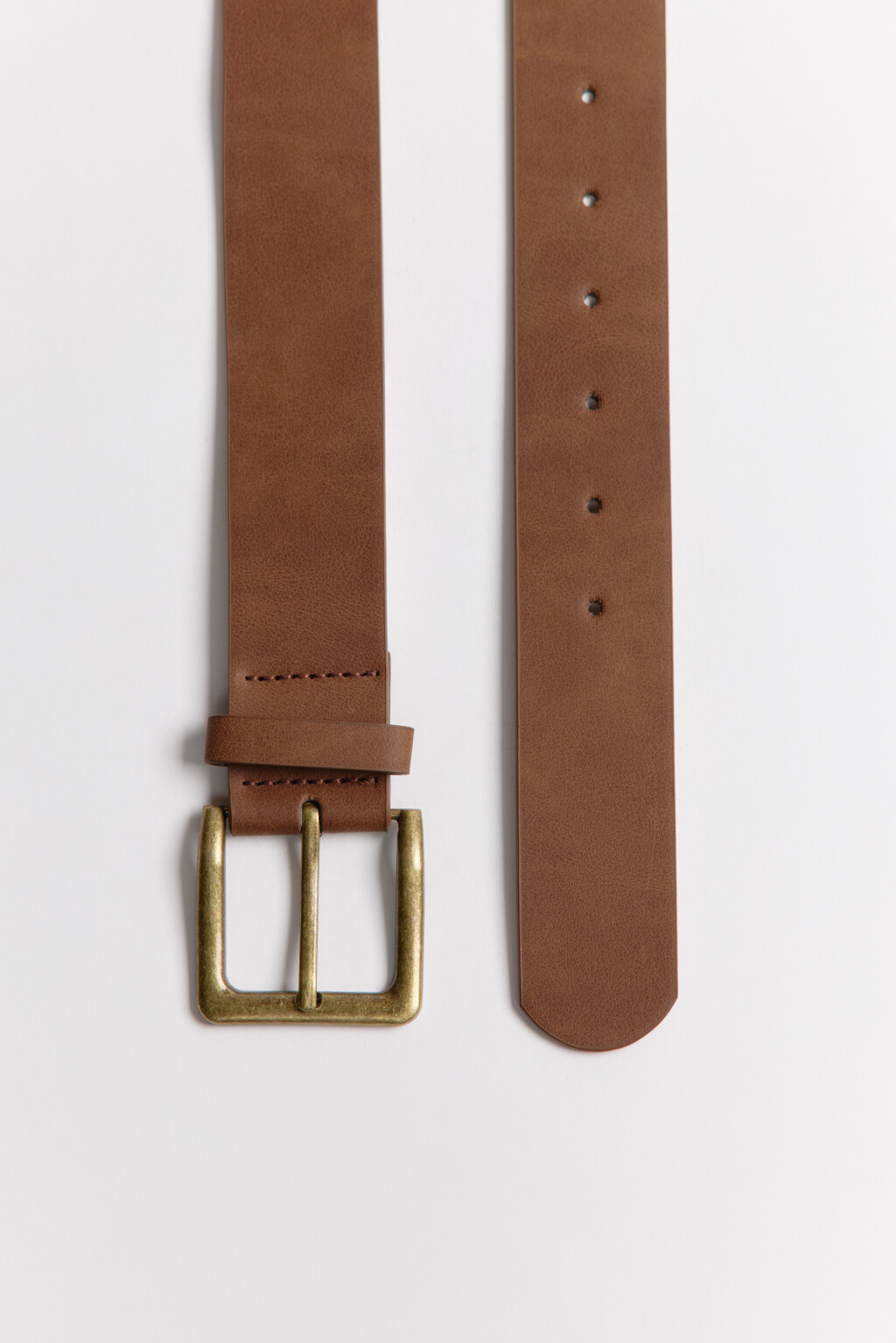 Ремень широкий с квадратной пряжкой - цвет коричневый - 3