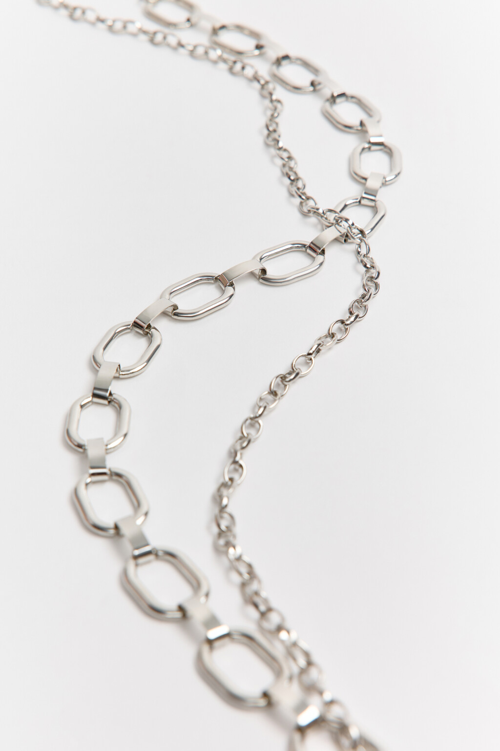 Цепь на бедра с крупными звеньями - цвет серый - 4
