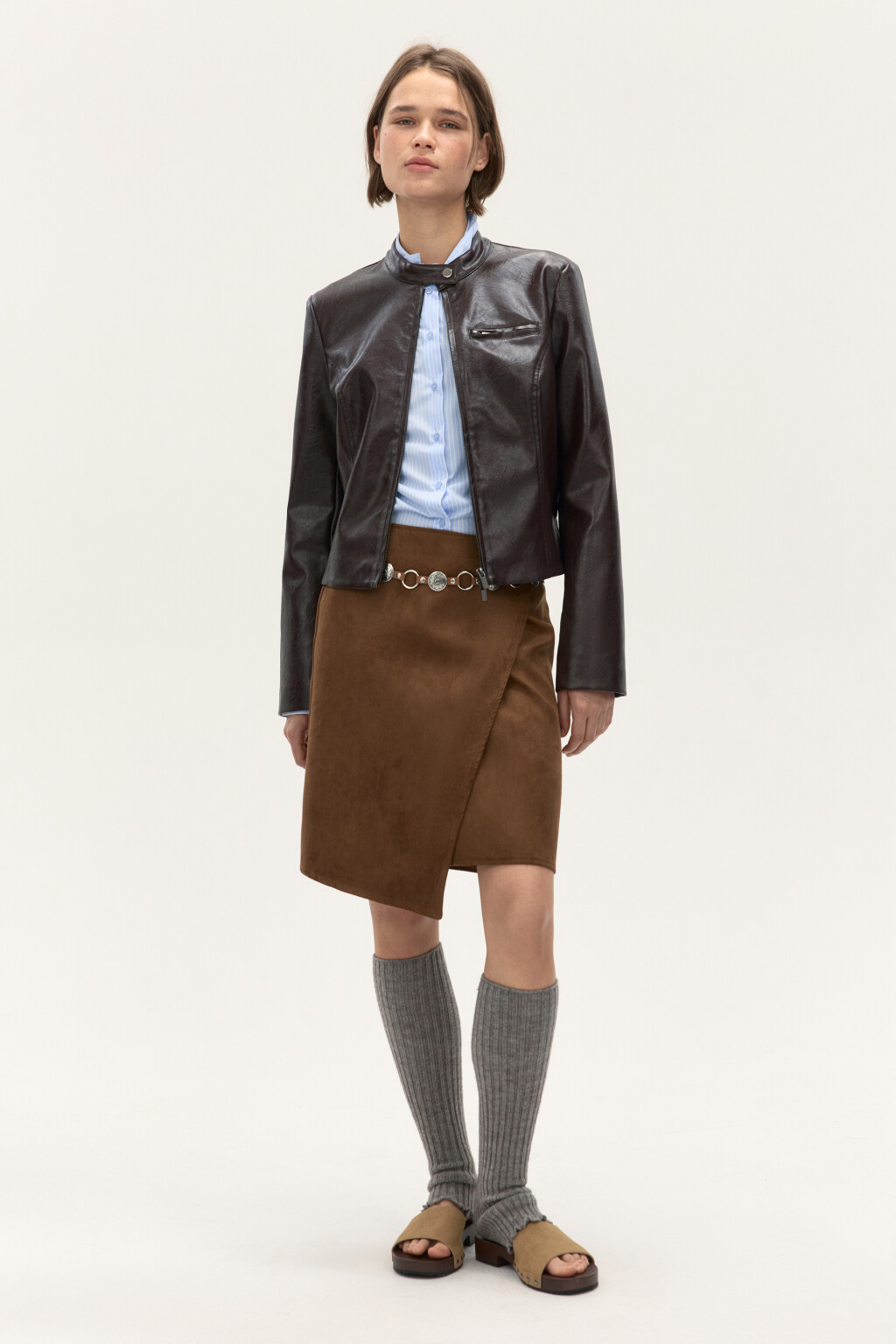 Пояс декоративный на талию - цвет серый - 3