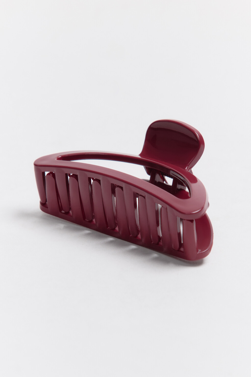 Заколка-краб для волос - цвет бордовый - 2