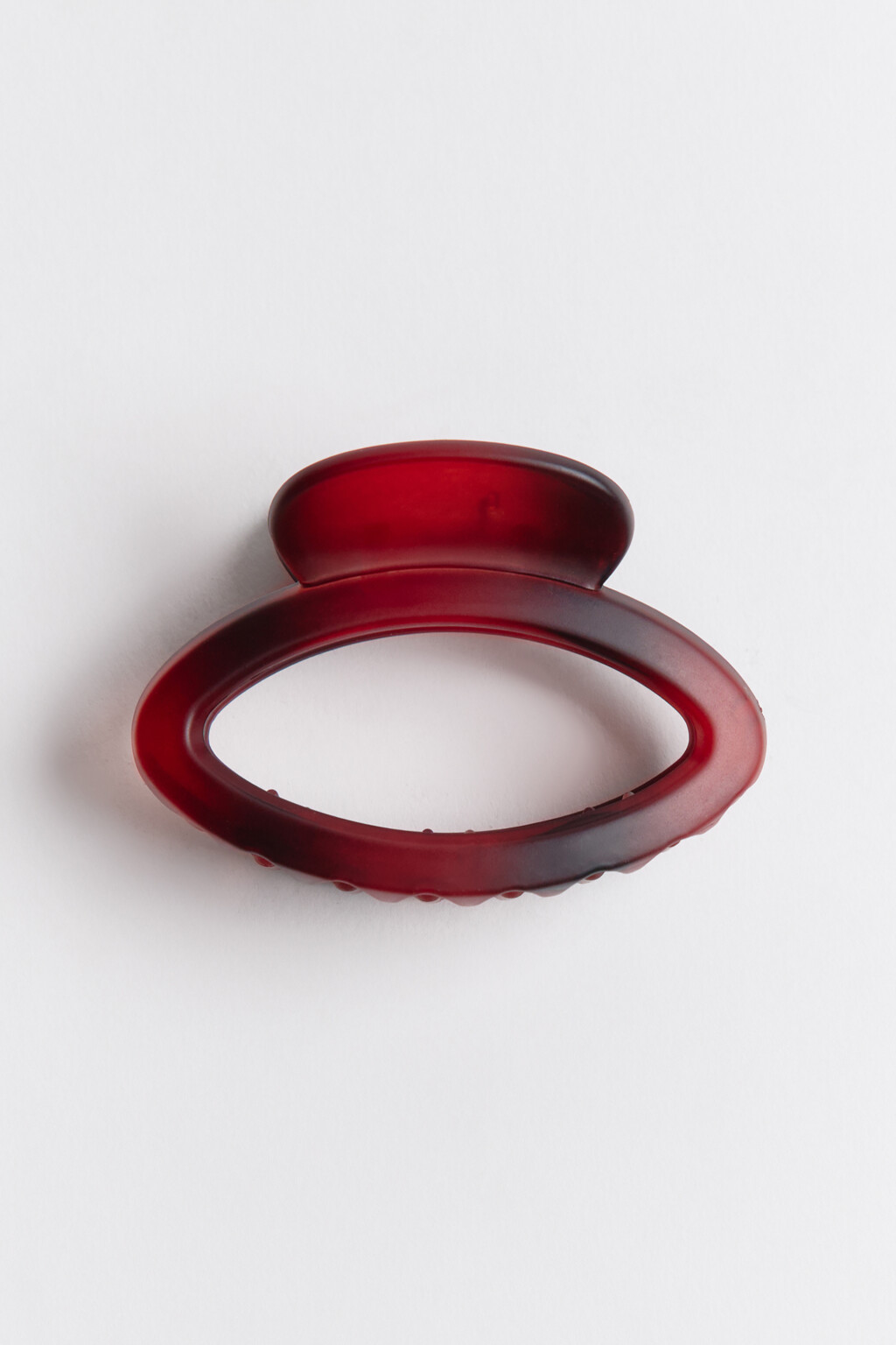 Заколка-краб для волос овальная - цвет коричневый - 1