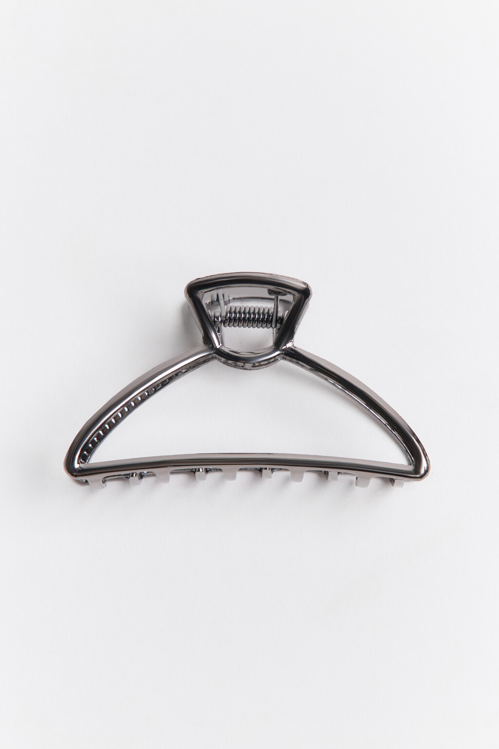 Заколка-краб металлическая - цвет черный - 1