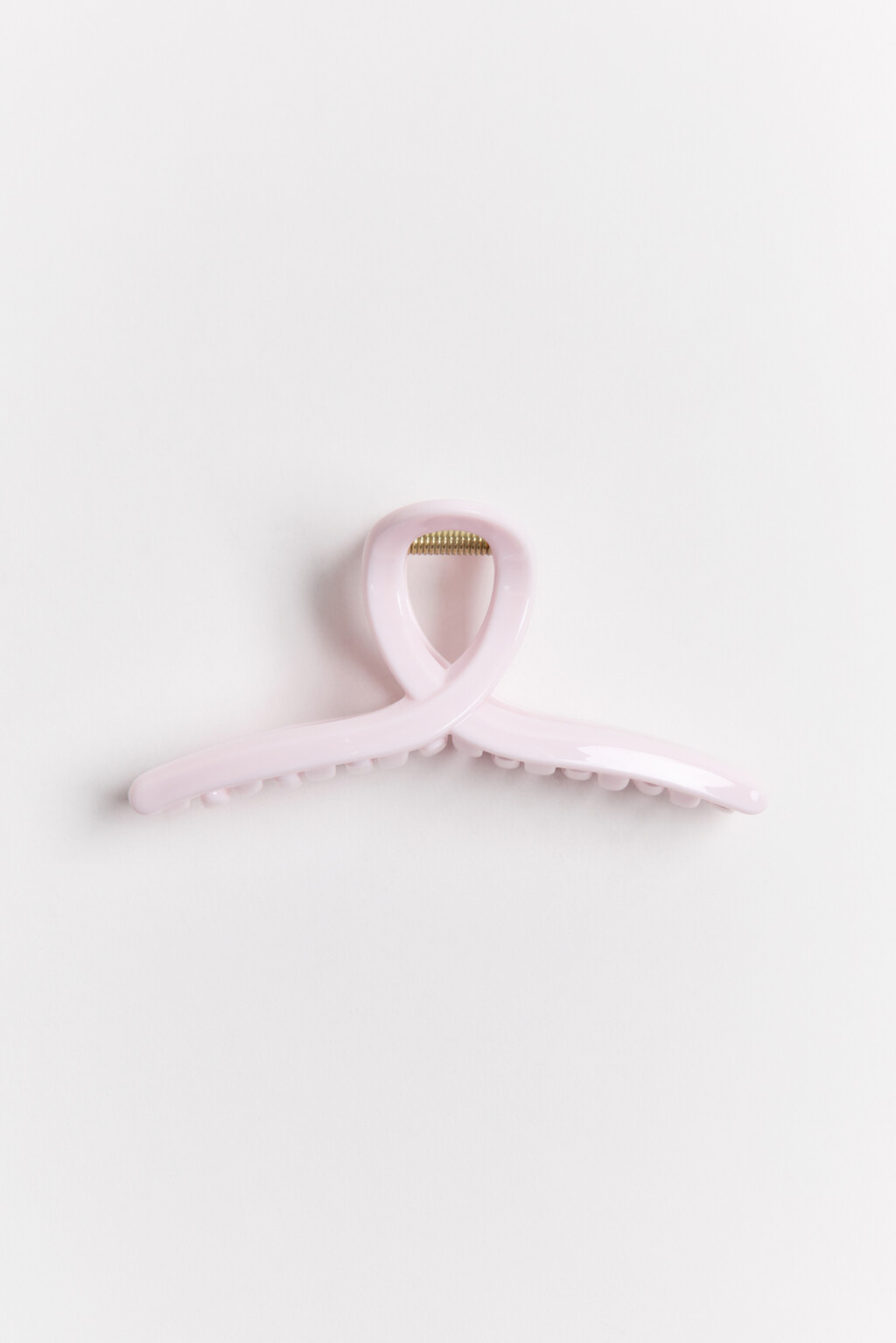 Заколка-краб для волос тонкая - цвет розовый - 1