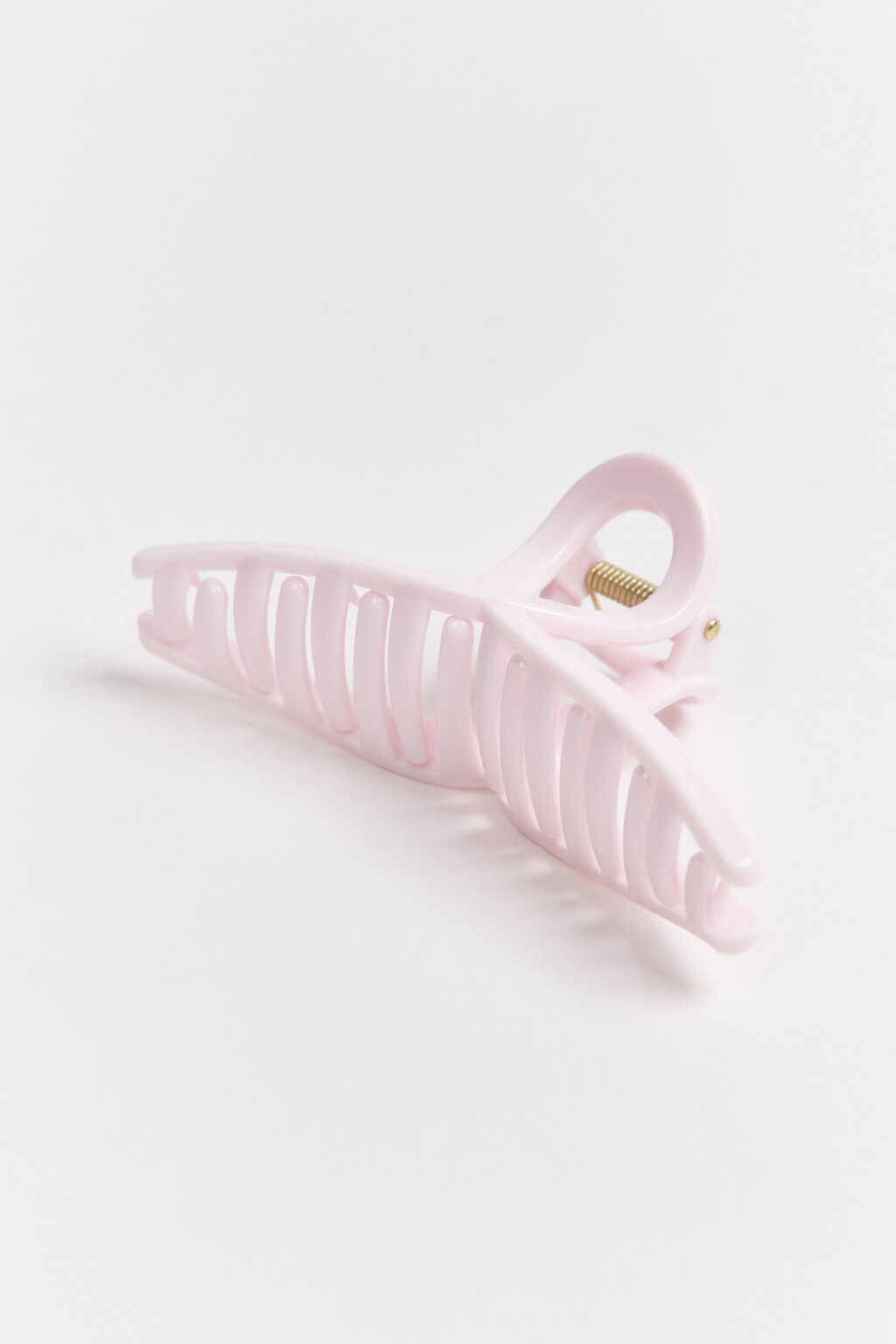 Заколка-краб для волос тонкая - цвет розовый - 2