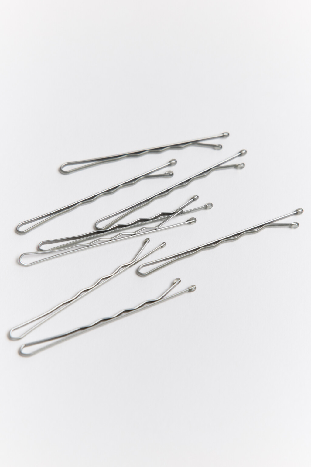 Набор заколок-невидимок (8 штук) - цвет серый - 2