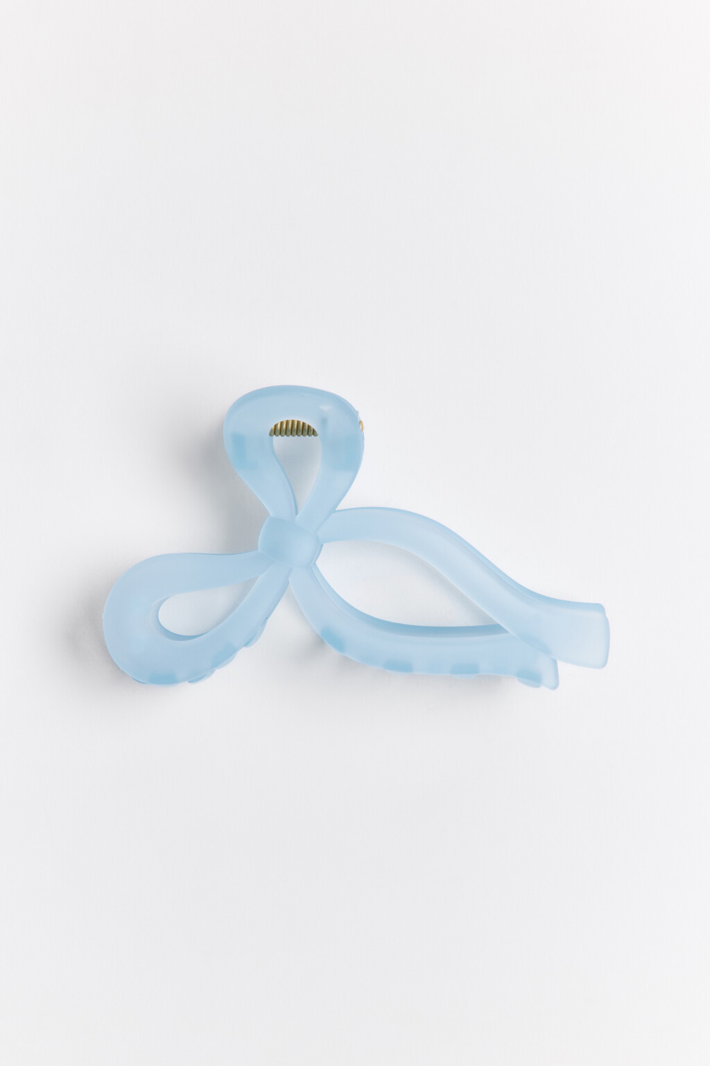 Заколка-краб в виде банта - цвет голубой - 1