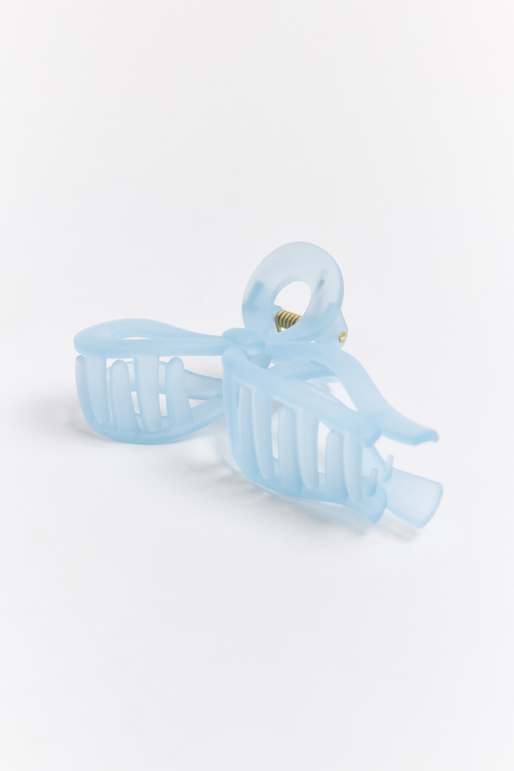 Заколка-краб в виде банта - цвет голубой - 2