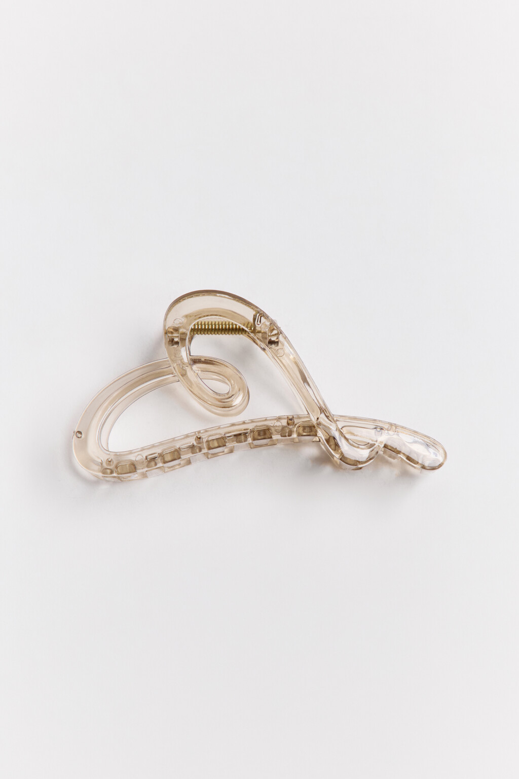 Заколка-краб для волос прозрачная - цвет серый - 3