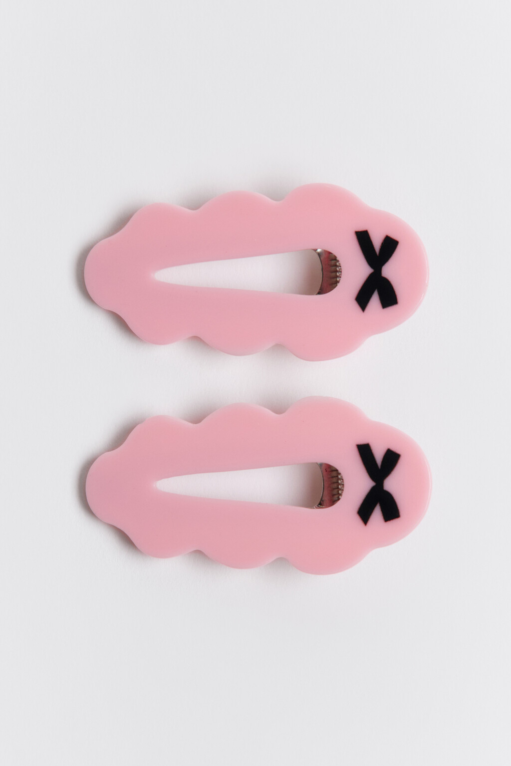 Набор заколок y2k (2 штуки) - цвет белый - 1