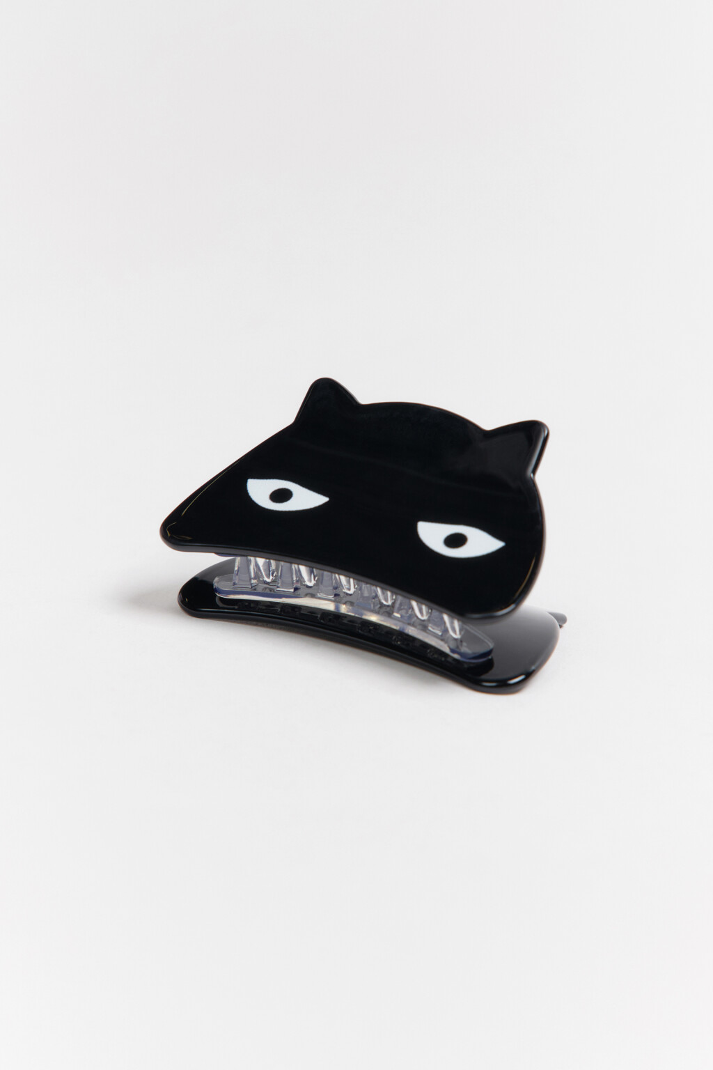 Заколка-краб в виде котика - цвет черный - 2