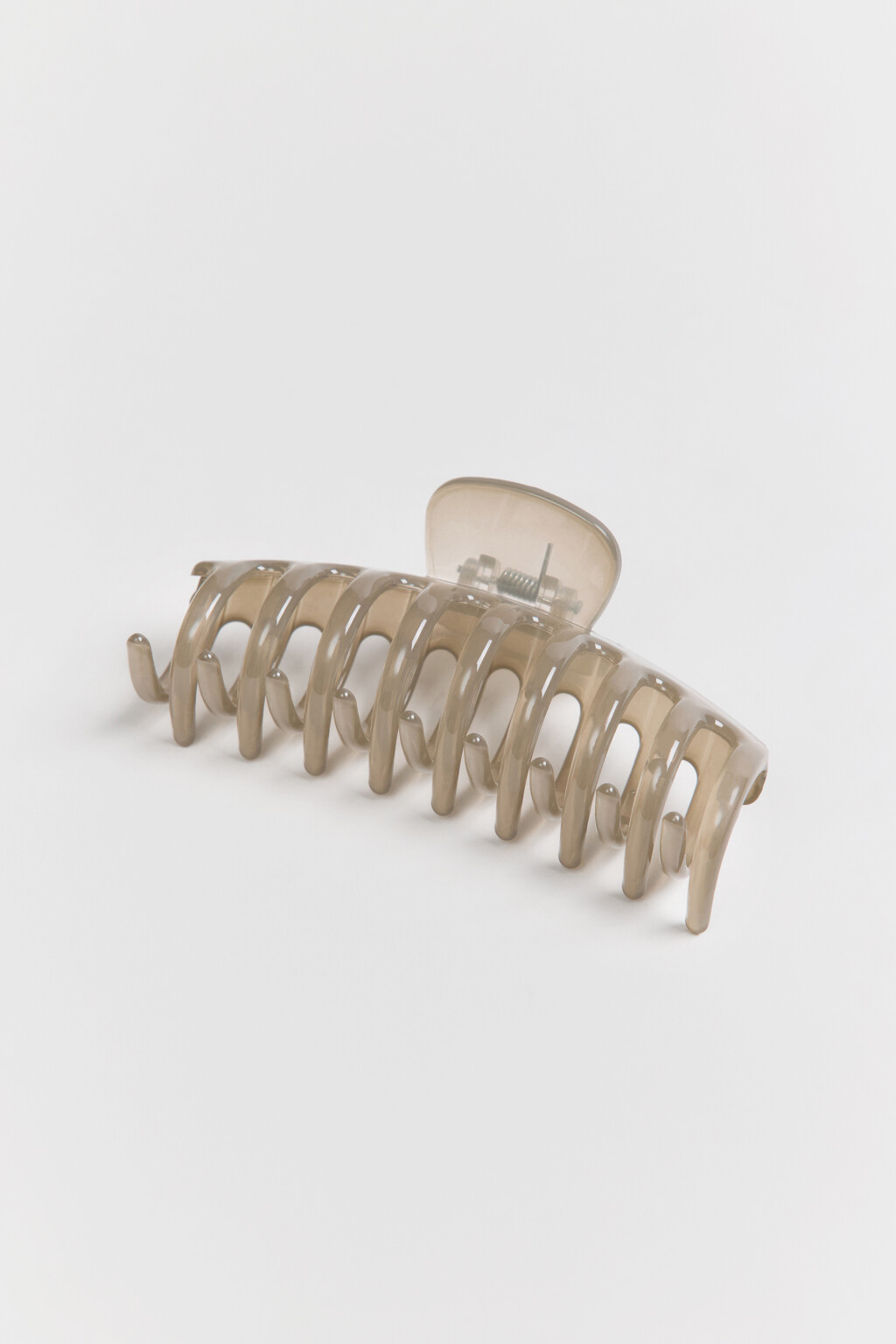 Заколка-краб для волос - цвет серый - 2