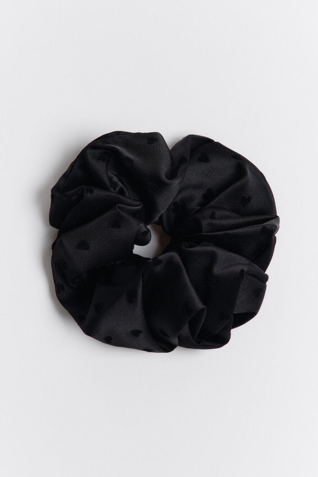 Резинка для волос атласная - цвет черный - 1