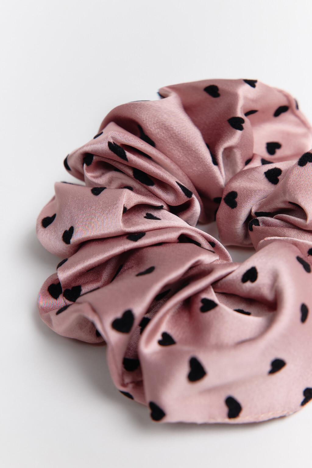 Резинка для волос атласная - цвет розовый - 2