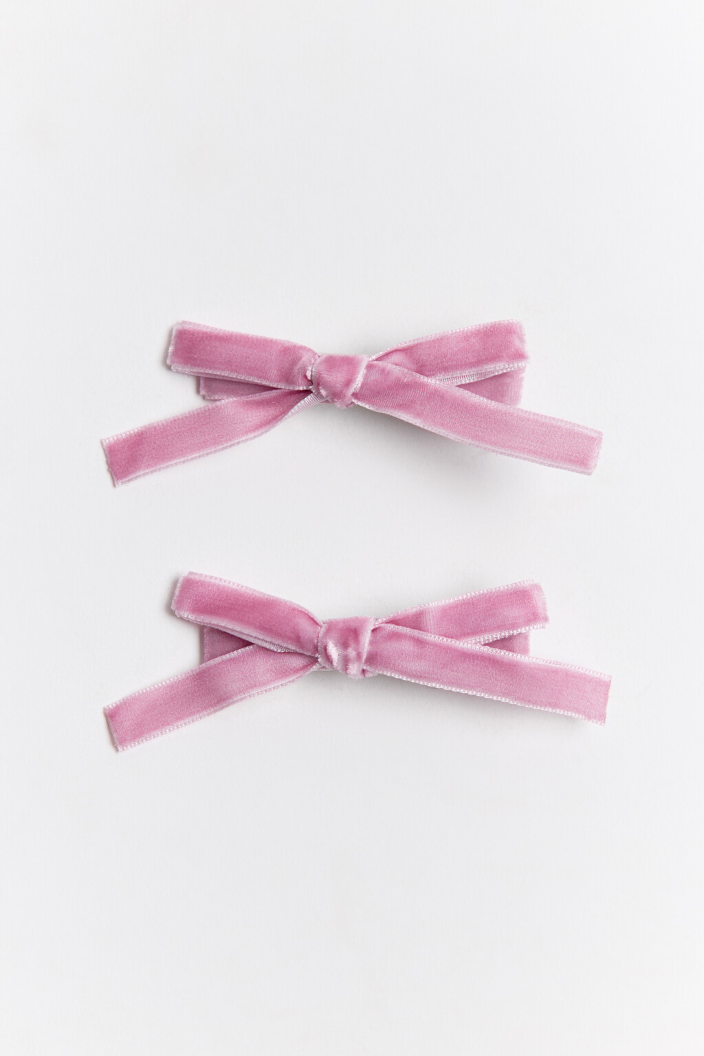 Набор заколок с бантами (2 штуки) - цвет розовый - 1