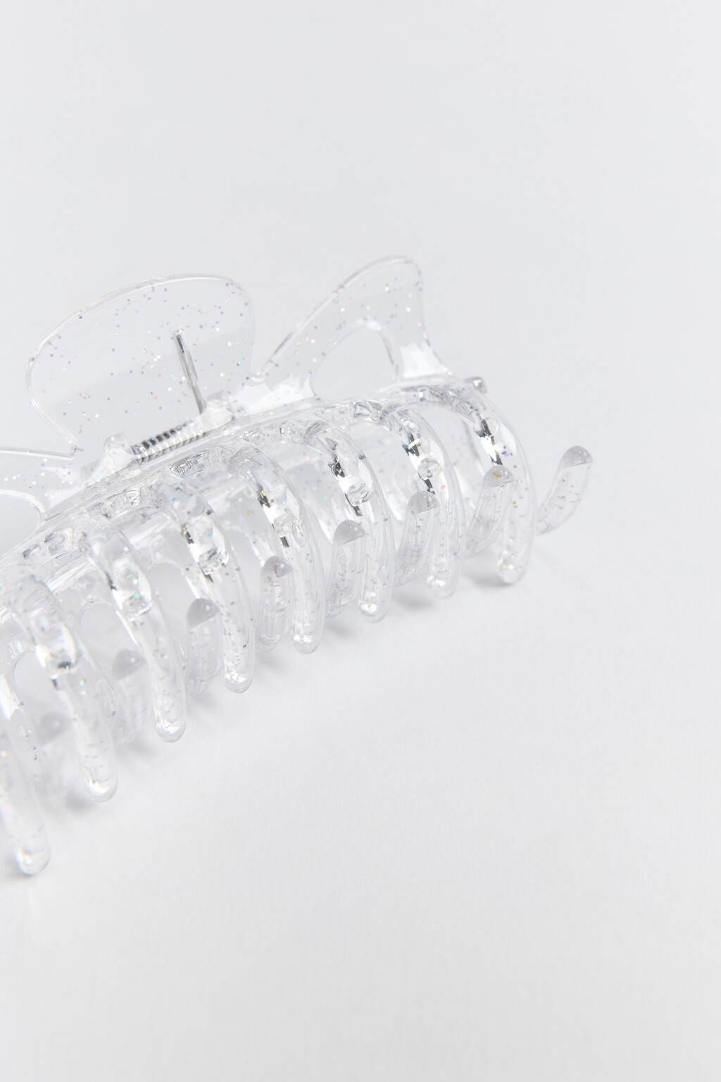 Заколка-краб для волос с бантом - цвет белый - 2