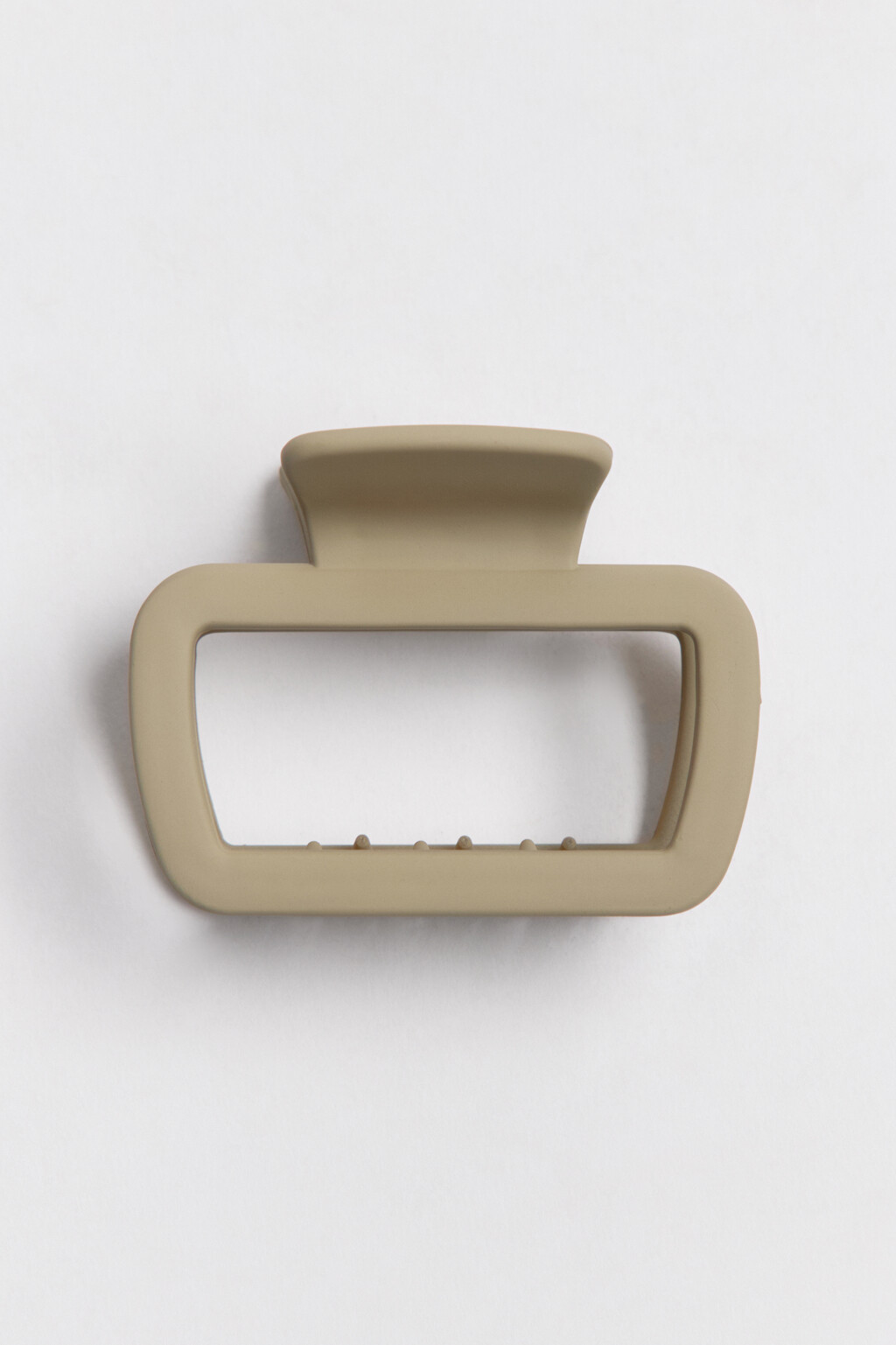 Заколка-краб матовая - цвет коричневый - 1