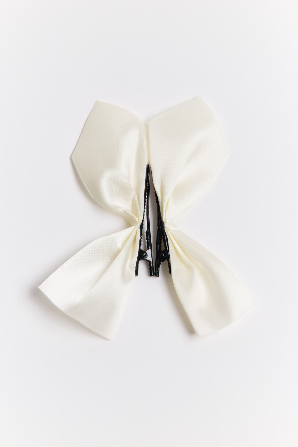 Набор заколок с бантами (2 штуки) - цвет белый - 4