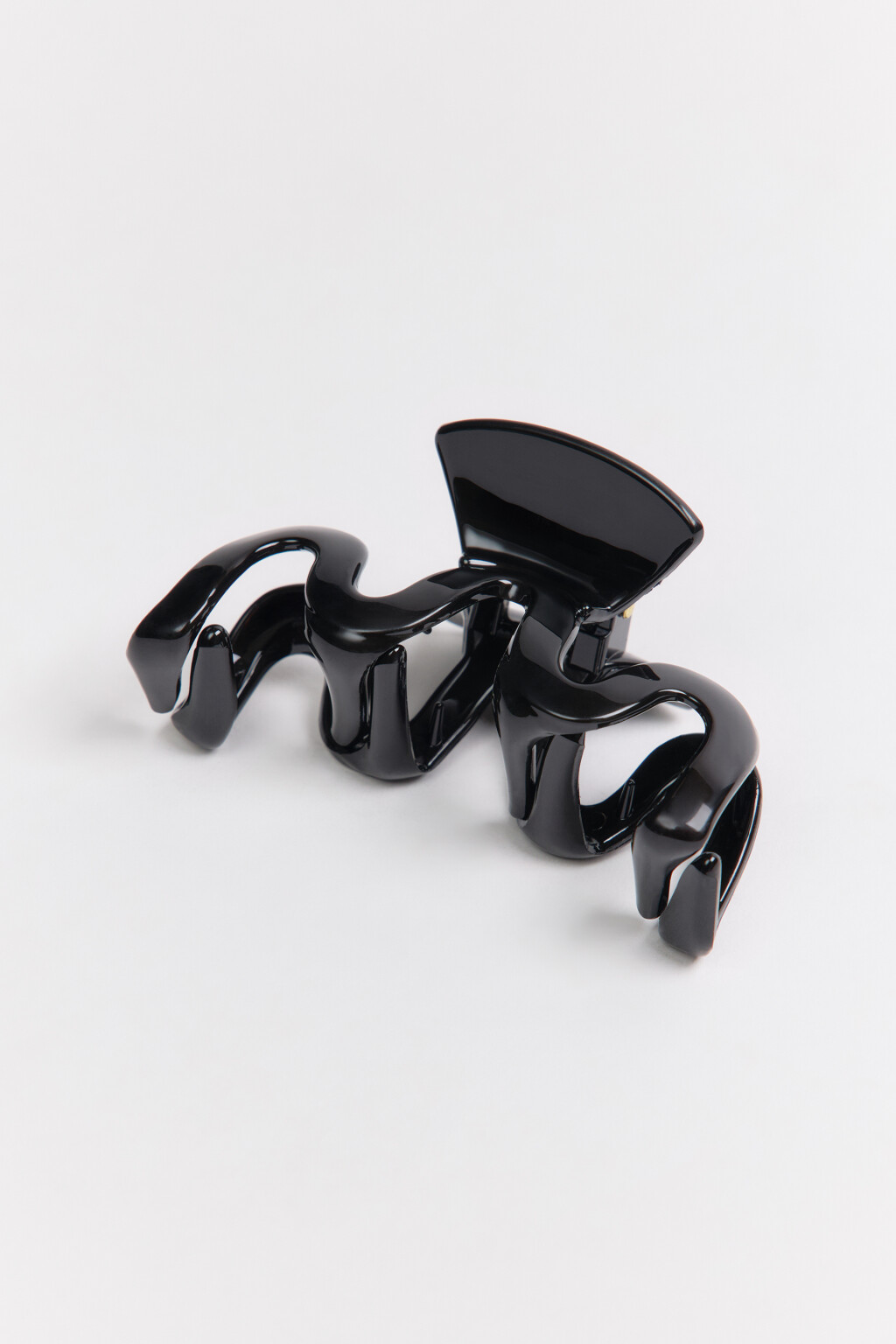 Заколка-краб для волос фигурная - цвет черный - 2