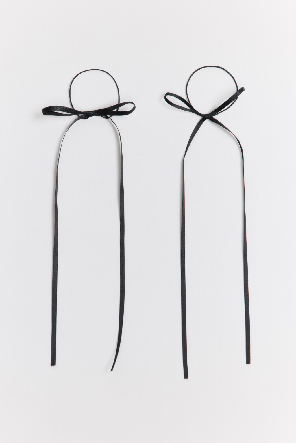 Набор резинок с бантиками (2 штуки) - цвет черный - 1