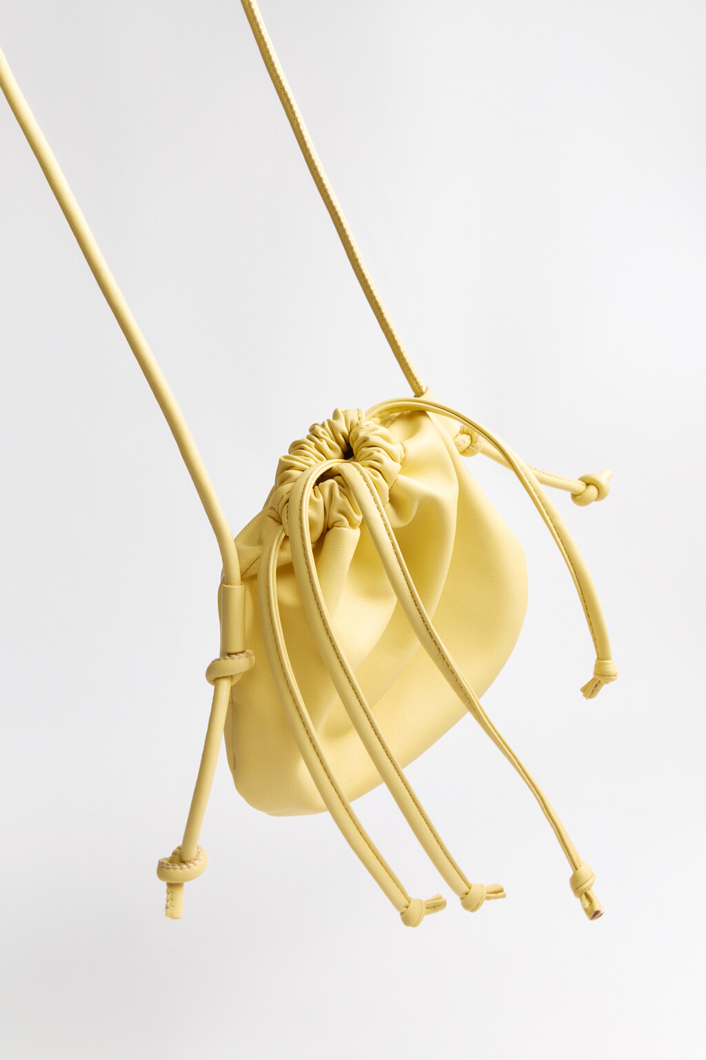 Сумка-мешочек с завязками - цвет желтый - 4