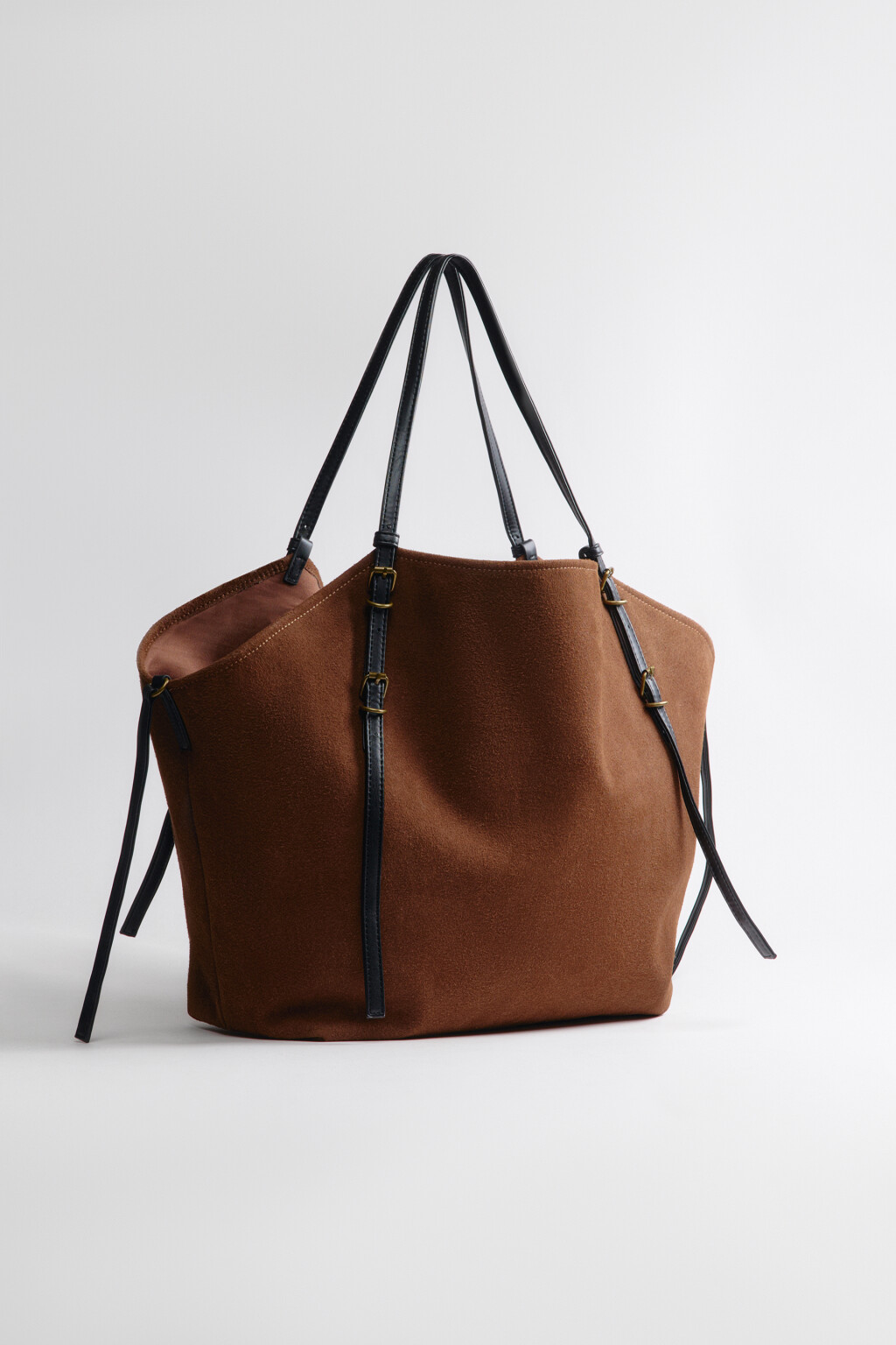 Сумка-тоут с ручками на плечо - цвет коричневый - 6
