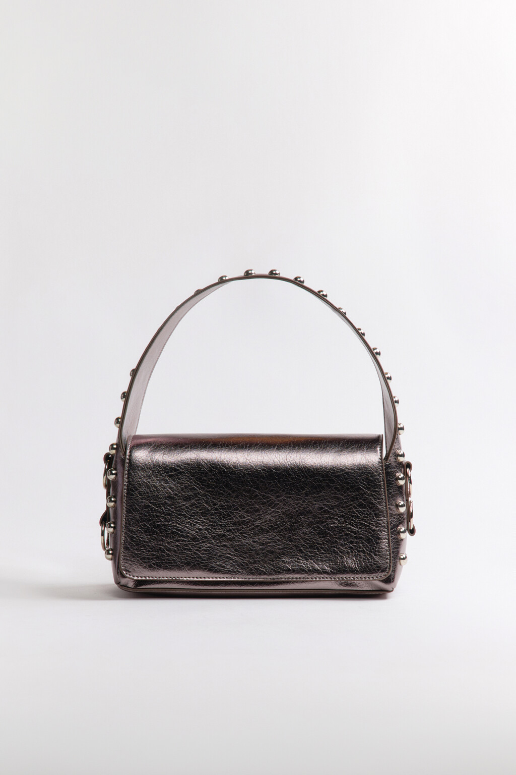 Сумка с металлическими заклепками - цвет черный - 2