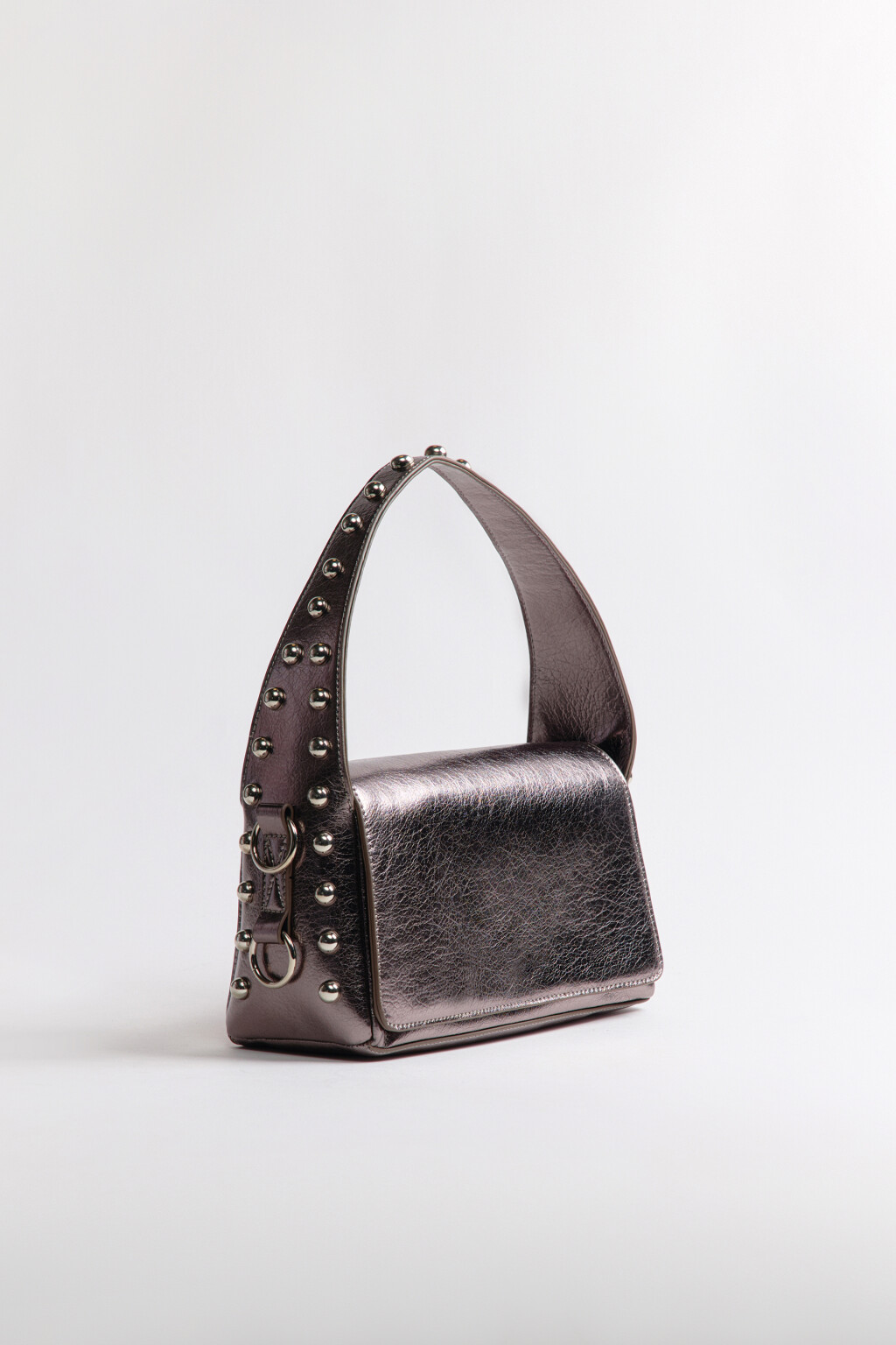 Сумка с металлическими заклепками - цвет черный - 3